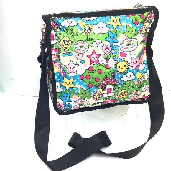 Cartoon  Rainbows Stars Suns Purse Lunch bag EUC - Picture 4 of 11